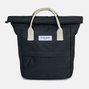 Kind Bag London Unisex Hackney Mini Backpack Black Beige